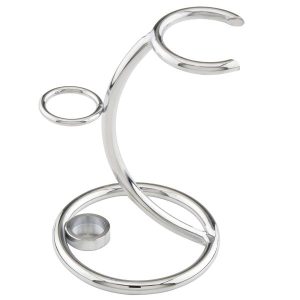 Classic Blade - Chrome -  Shaving Brush and Razor Stand