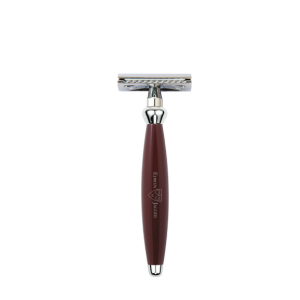 Edwin Jagger - Bulbous Red DE Safety Razor & 5 Free Feather Blades