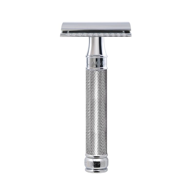 Edwin Jagger - DE89 Chrome Knurled DE Safety Razor (Closed Comb)