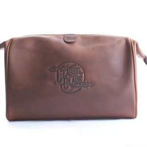 Classic Blade Genuine Leather Toiletry Bag - Cream Lining