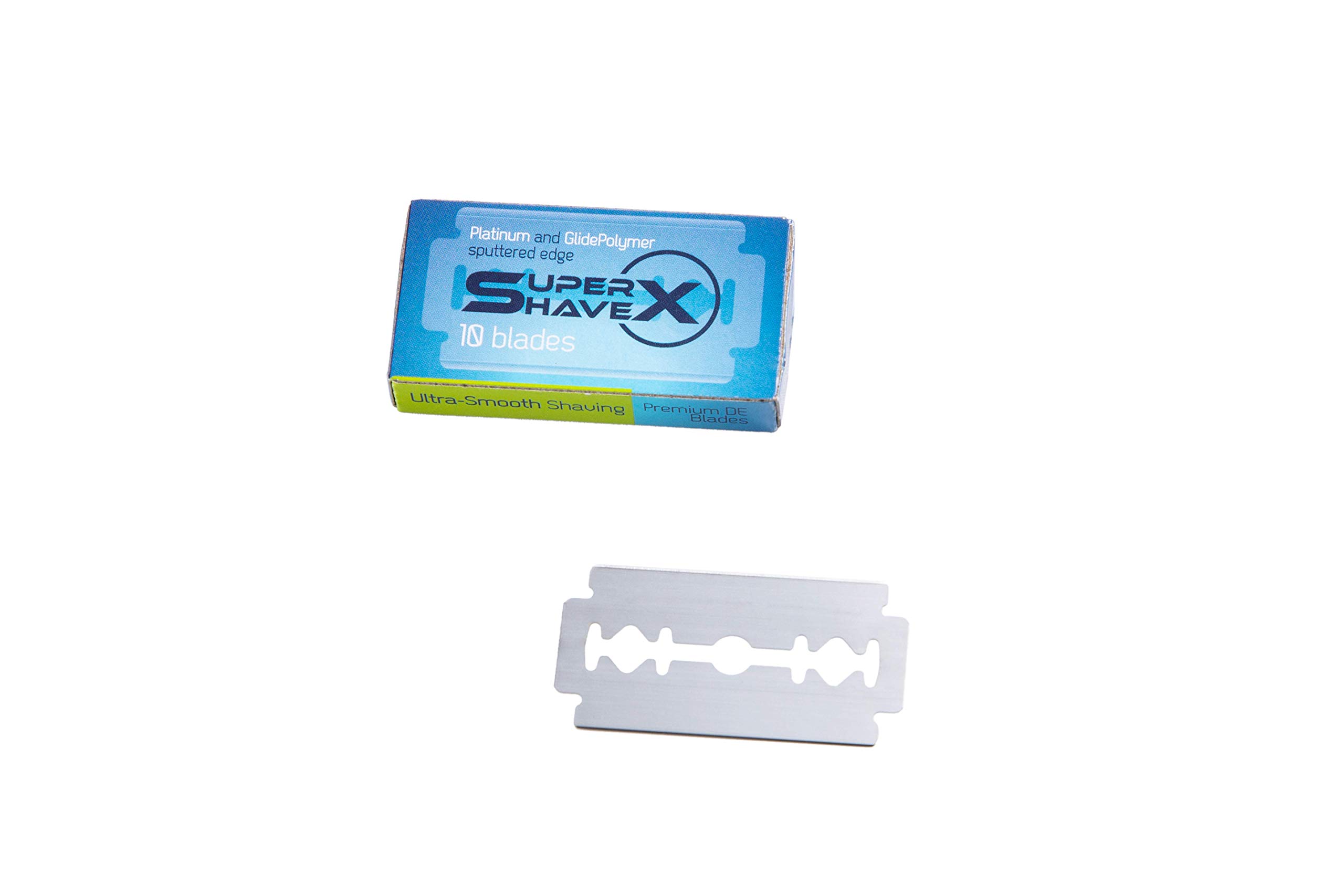 Super Shave X Platinum Stainless Double-Edge Razor Blades – 10 Pack