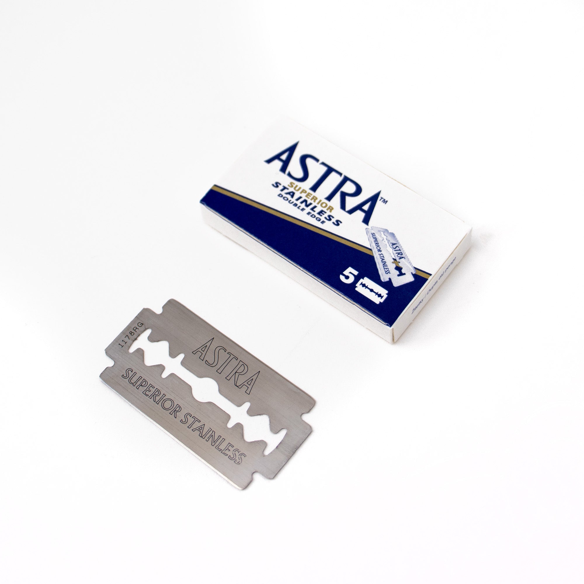 Astra Superior Stainless Double-Edge Razor Blades – 5 Pack