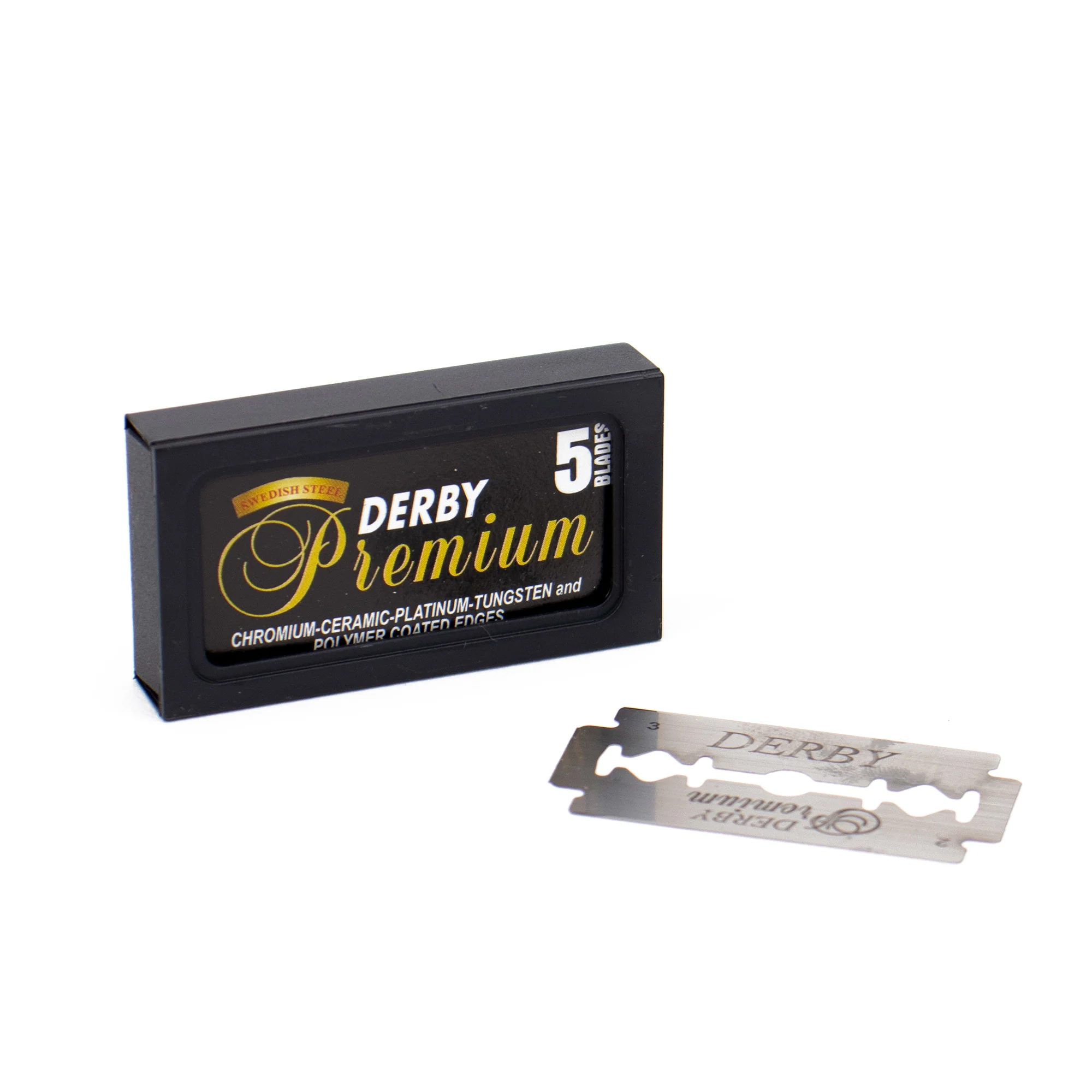 Derby Premium Platinum Double-Edge Razor Blades – 5 Pack