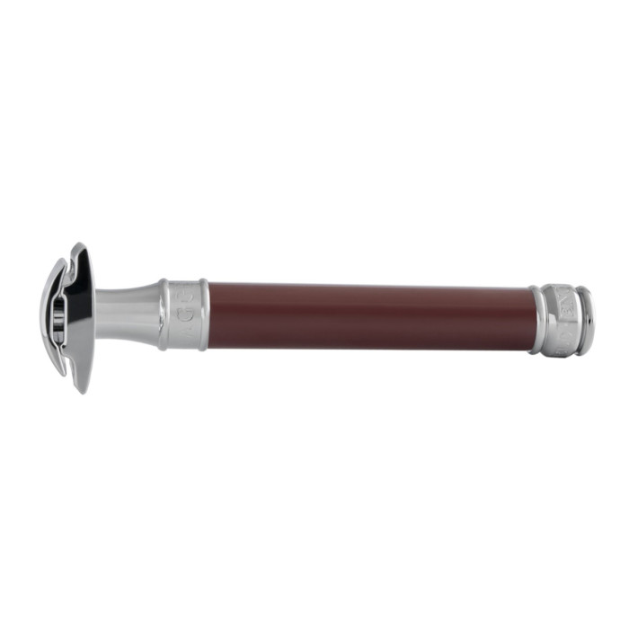 Edwin Jagger - DE812 Long Burgundy DE Safety Razor (Closed Comb) - Image 3