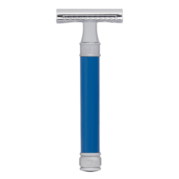 Edwin Jagger - DE83 Long Blue DE Safety Razor (Closed Comb)